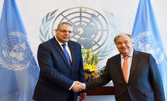 الأمم المتحدة: السفير سفيان ميموني يستقبل من طرف انطونيو غوتيريش - Réveil d'algérie