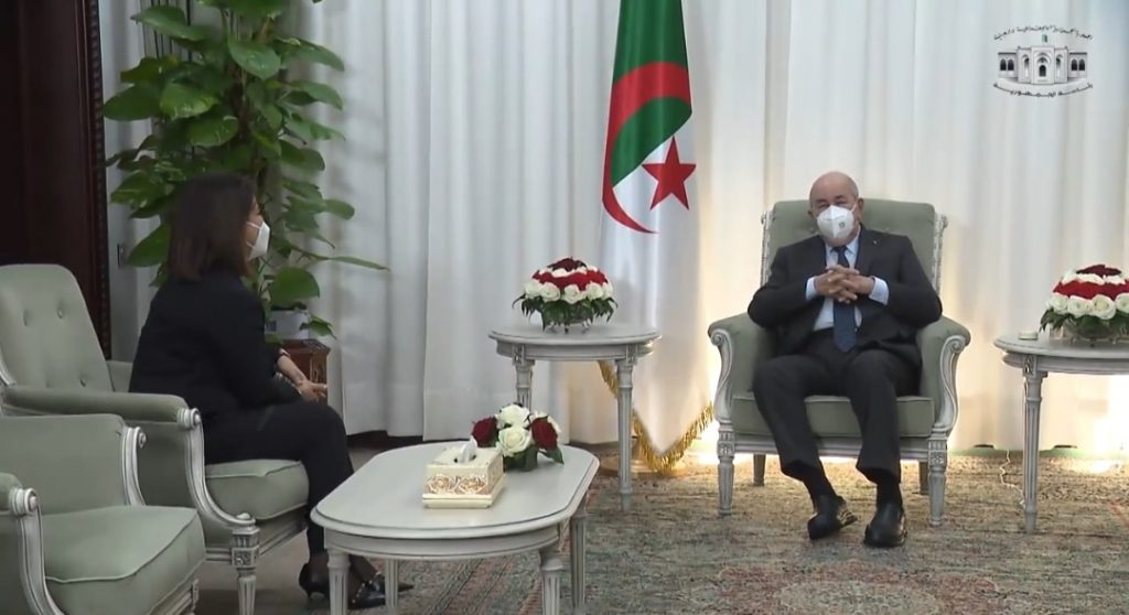 رئيس الجمهورية السيد عبد المجيد تبون ، استقبل وزيرة الشؤون الخارجية ، نجلاء المنقوش، لدولة ليبيا - Réveil d'algérie