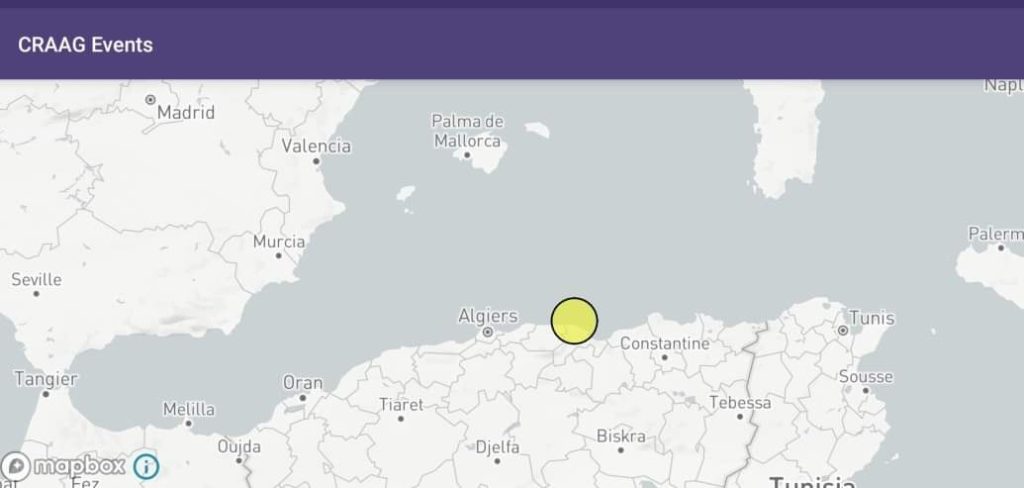هزة أرضية شمال شرق أزفون بشدة 3،4 درجة - Réveil d'algérie