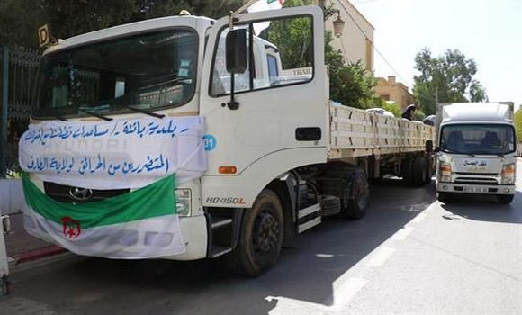 Des caravanes de solidarité s’ébranlent de Constantine, Batna et Khenchela - Réveil d'algérie