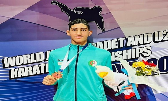 Le karatéka algérien Nazim Douadi remporte la médaille d’or de la catégorie des moins de 63 kg. - Réveil d'algérie