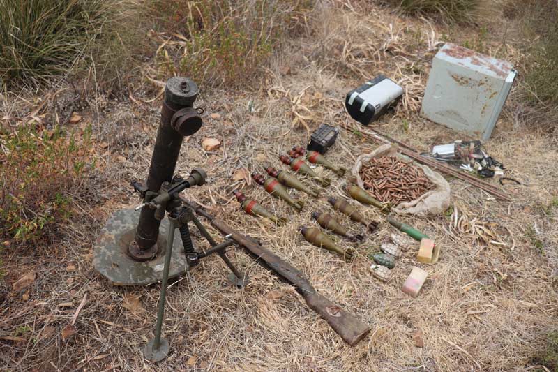 Un lot d’armes et de munitions récupéré. - Réveil d'algérie
