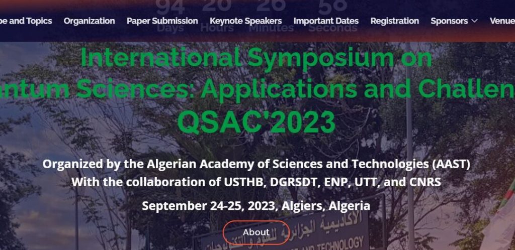 La 1ère édition du symposium international sur les sciences quantiques. - Réveil d'algérie